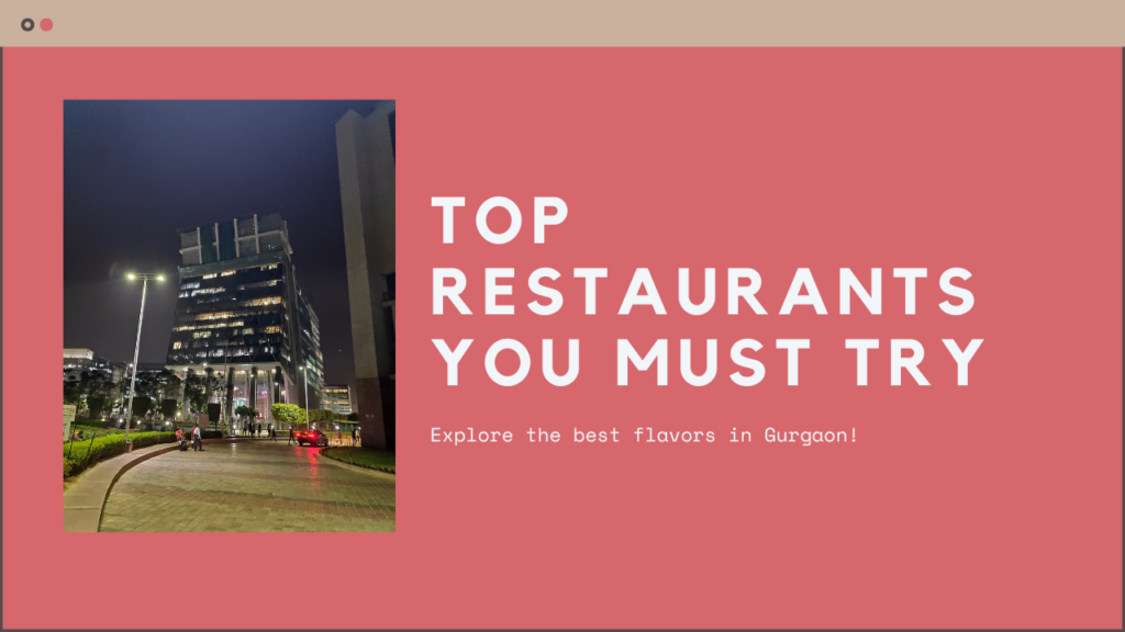 Best Restaurants in Gurgaon