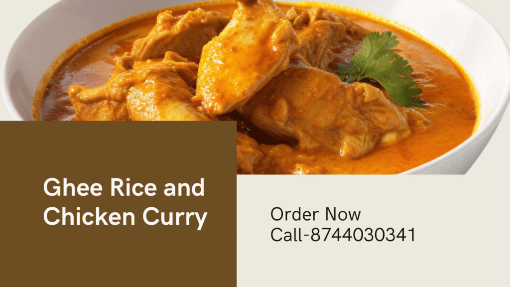 Ghee Rice and Chicken Curry